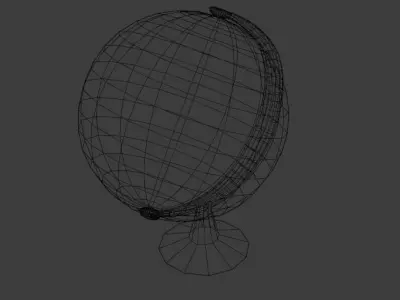 Low Poly Globe Model Free low-poly 3D model
