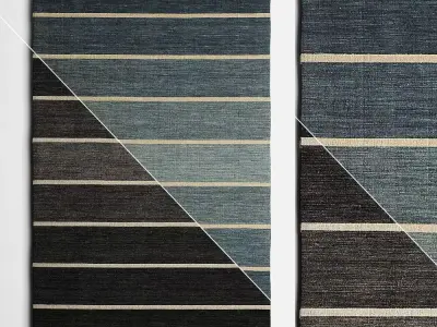 Bold Striped Rugs 3D model