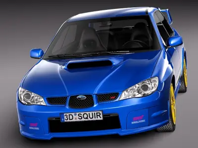 Subaru Impreza STi -2006 3D model