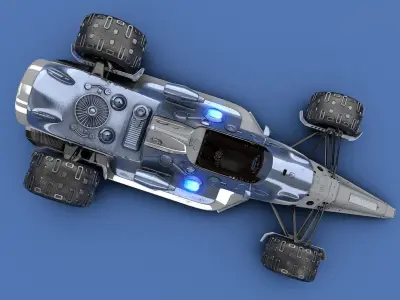 Futuristic F1 Racer 3D model