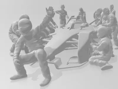 PIT CREW TEAM Formula 1 3D print model