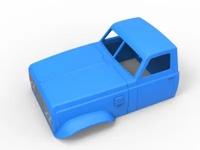 Cab of Vintage GATR Racing Semi truck Version 3 Scale 1 to 25 3D print model