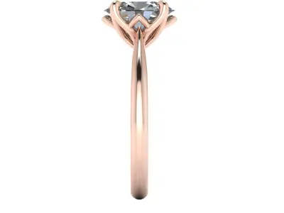 Solitaire Diamond Wedding Ring R2 3D print model