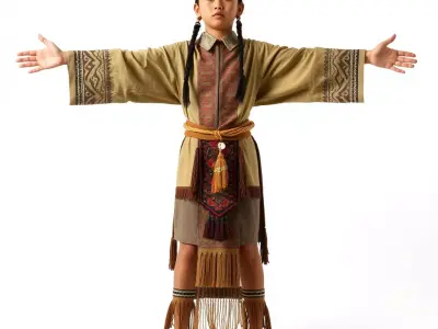 Traditional Tribal Attire model pack Low-poly 3D model