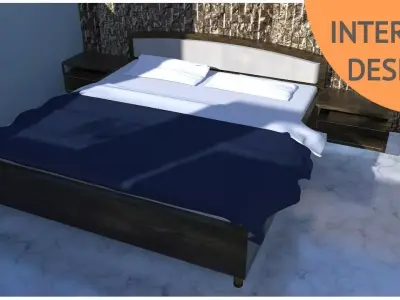 Wooden Bed Design  3D print model