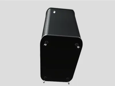 Bold and Beautiful The Sleek Black Bedside Table 3D model