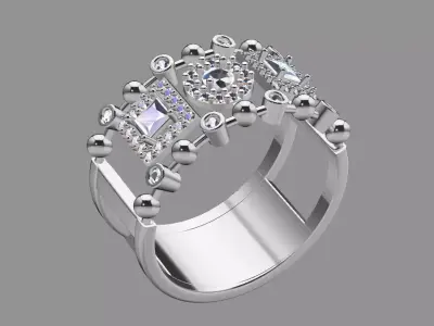 Classic woman ring  3D print model