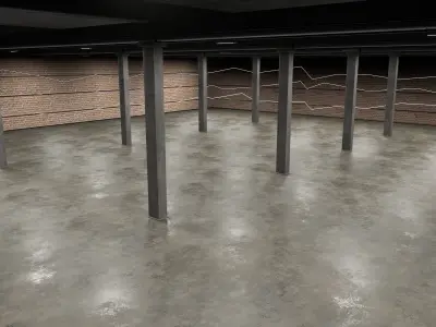 Car studio WAREHOUSE interior3D 3D model 3D model