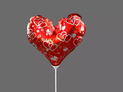 BALLOON I LOVE YOU Low-poly 3D model