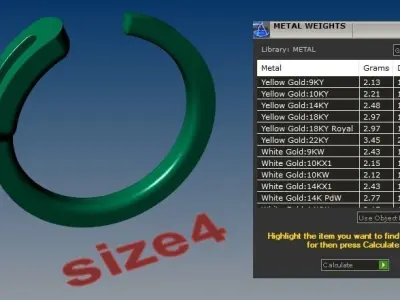 Safety Pin Style Band Ring Size4 3D print model