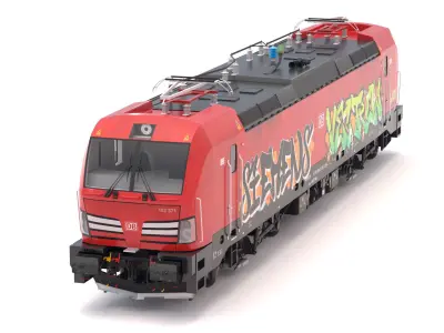 Siemens Vectron DB with Graffiti 3D model