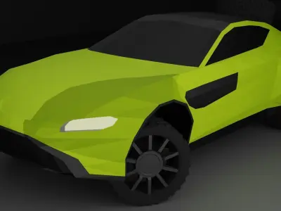 Low Poly stylised Aston Martin and its Variations Low-poly 3D model