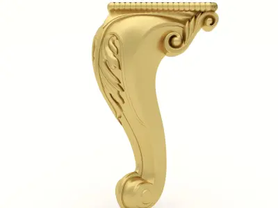 Cnc Furniture Leg 2 3D model