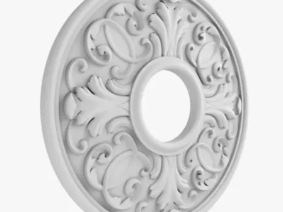 Rosette 5 ceiling medallion 3D model