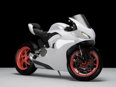 Motorcycle Pro Low-poly 3D model