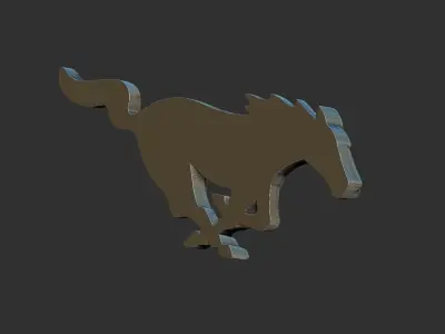 Mustang Logo Horse  3D print model