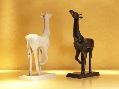 giraffes ornaments crafts animal models 3D model