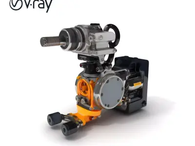 Industrial Gearbox Model Pack Low-poly 3D model