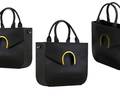 casual bag Low-poly 3D model