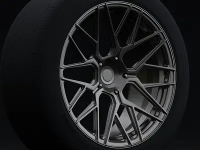 Rohana RFX10 Aftermarket Wheel Low-poly 3D model