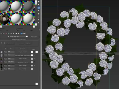Cotton wreath 3D model