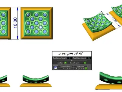 Pendant Earrings combo - 334 3D print model