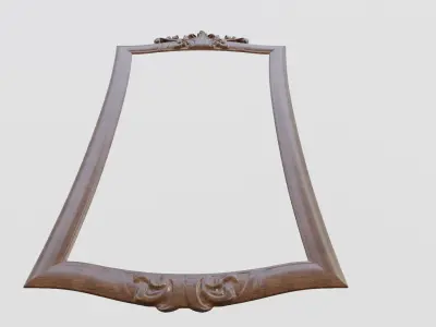 Wood Carved Frame 3D print model get