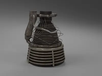 Rocket engine 3D model