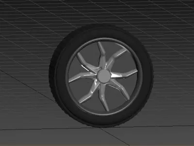 Sports car Wheel 3d model  3D print model