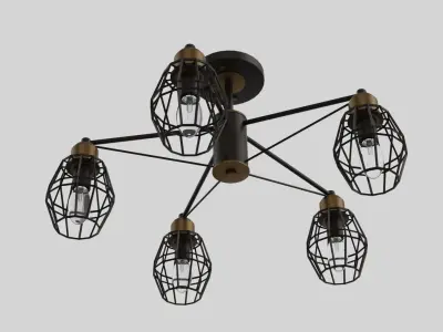 Dark chandelier 3D model