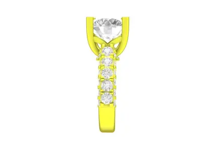 A7473 Luxury Diamond Women Engagement Ring 3D Model 3D print model
