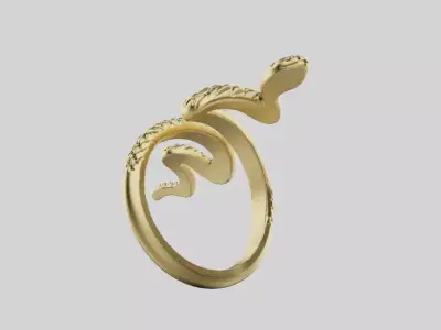 Snake Ring 3D print model