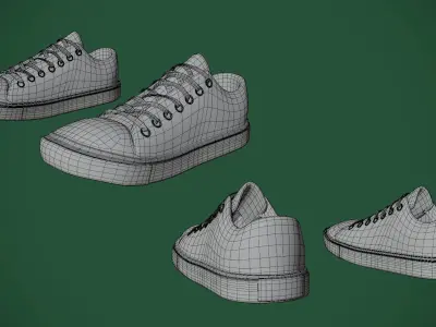 Classic All Star champions 4 diferent textures Low-poly 3D model