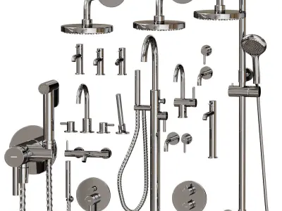 Set Faucets Omnires 3D model