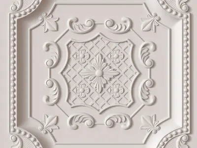 Decorative Ceiling Tile 3D model get