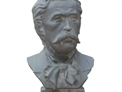 Bust of the Founder Park Arboretum Khudekov Sergey Nikolaevich 3D model