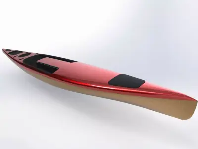 fishing kayak 3D model