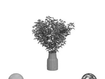 Branches in the vase 3D model