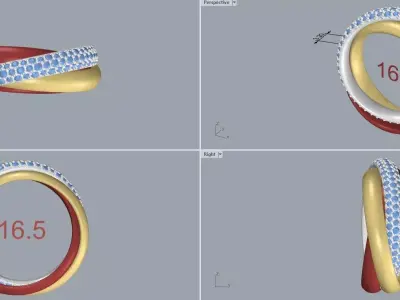 Trinity Ring Classic Model Semi Paved 3D print model