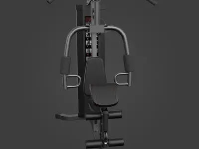 Multi-functional home gym station-Exercise Equipment-07 Low-poly 3D model