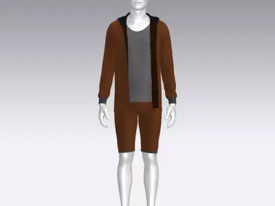 Sport Suit Low-poly 3D model