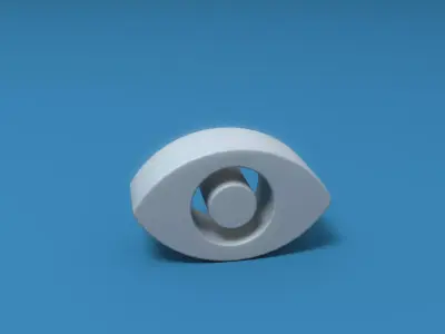 View circle Low-poly 3D model