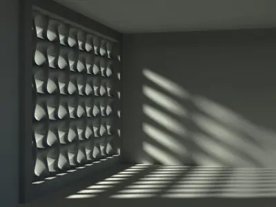 Erwin Hauer light-diffusing wall 3D model