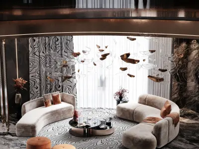 Luxury Contemporary 3D Scene 3D model