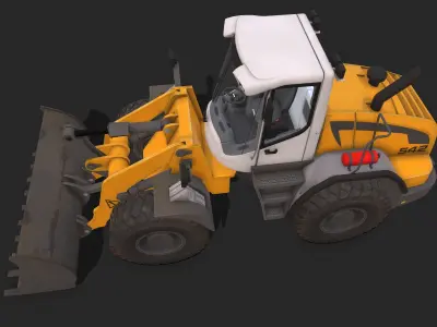  Buldozer Low-poly 3D model