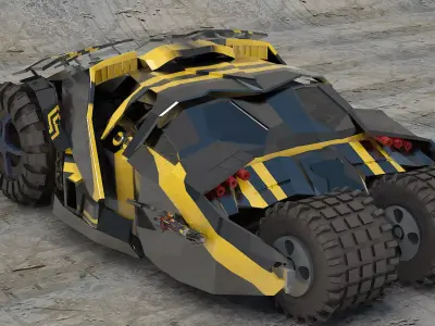 Bat Mobile vehicle From Batman  3D model