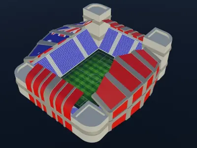 Football Stadium - Australia Low-poly 3D model