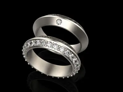 Wedding ring model 281 3D print model