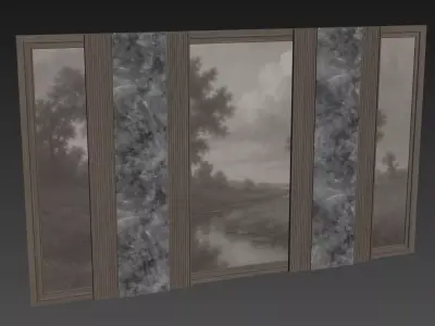  Decorative V92 Wall Panels 3D model