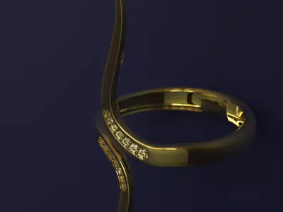 Contemporary Open Statement Ring  3D print model